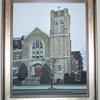 100th Anniversary oil painting of Bethlehem Lutheran Church; Painted and presented by Ellen Fjermedal (2005) 